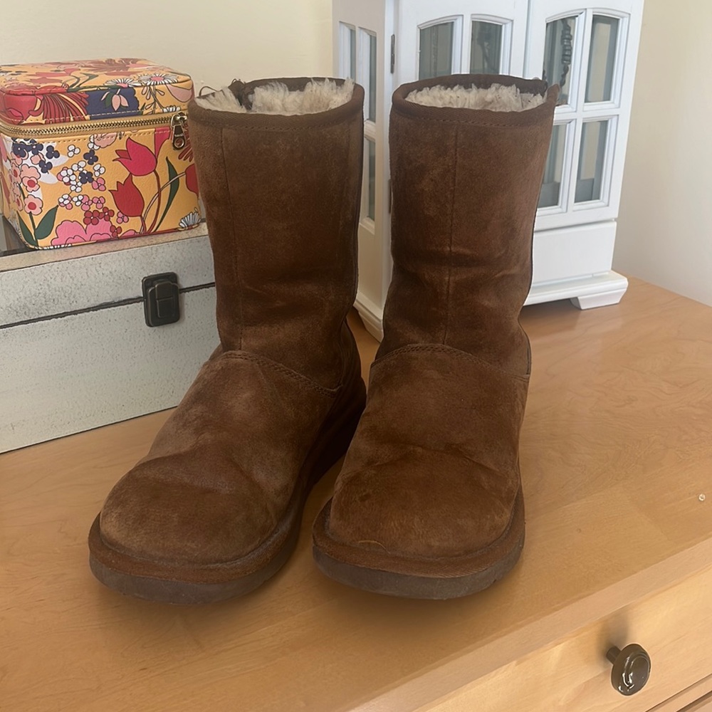 Ugg chestnut side zipper boots
